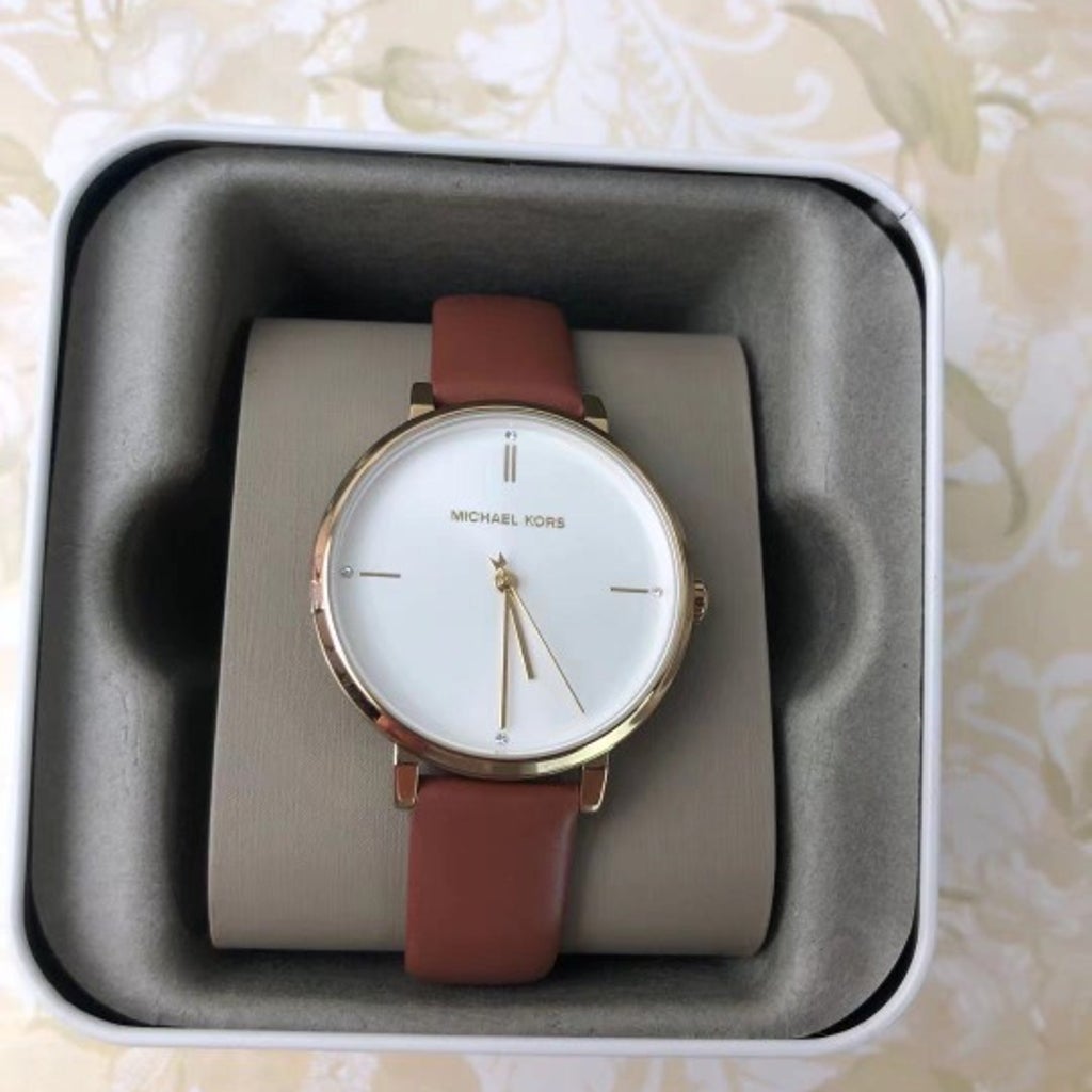 MICHAEL KORS MK7099 JAYNE BROWN GOLD LEATHER WOMEN'S WATCH MICHAEL KORS MK7099 JAYNE BROWN GOLD LEATHER WOMEN'S WATCH